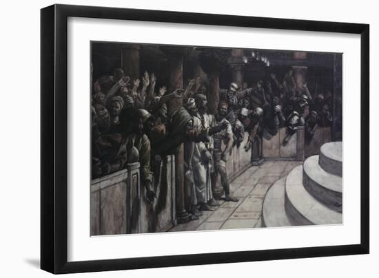 False Witness Before Caiaphas-James Tissot-Framed Giclee Print