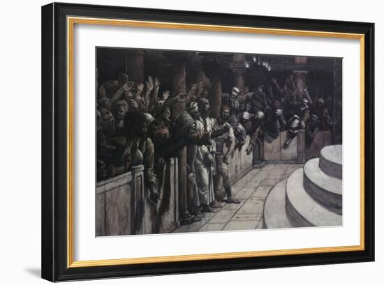 False Witness Before Caiaphas-James Tissot-Framed Giclee Print