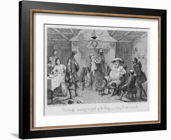 Falstaff Enacting the Part of the King-George Cruikshank-Framed Giclee Print