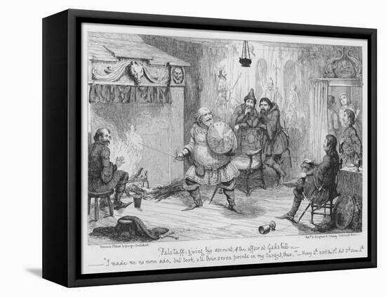 Falstaff Giving His Account of the Affair at Gadshill-George Cruikshank-Framed Premier Image Canvas