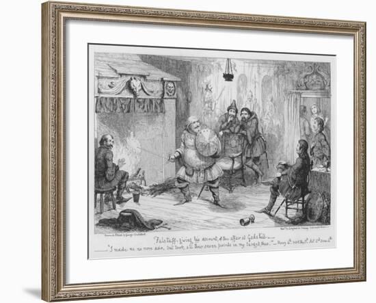 Falstaff Giving His Account of the Affair at Gadshill-George Cruikshank-Framed Giclee Print