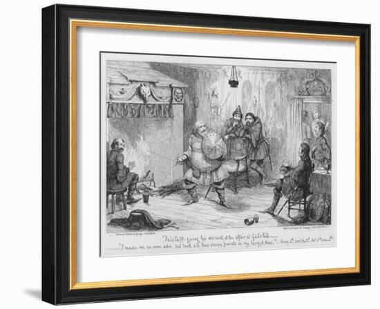 Falstaff Giving His Account of the Affair at Gadshill-George Cruikshank-Framed Giclee Print