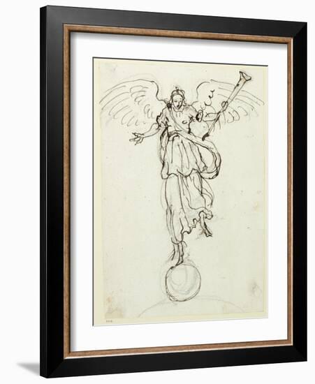 Fame, Preliminary Sketch, C.1631-Inigo Jones-Framed Giclee Print