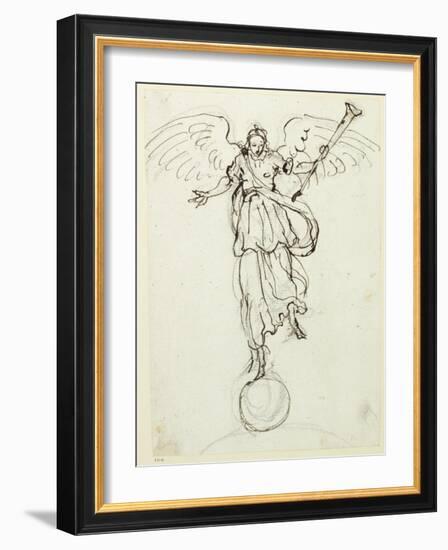 Fame, Preliminary Sketch, C.1631-Inigo Jones-Framed Giclee Print