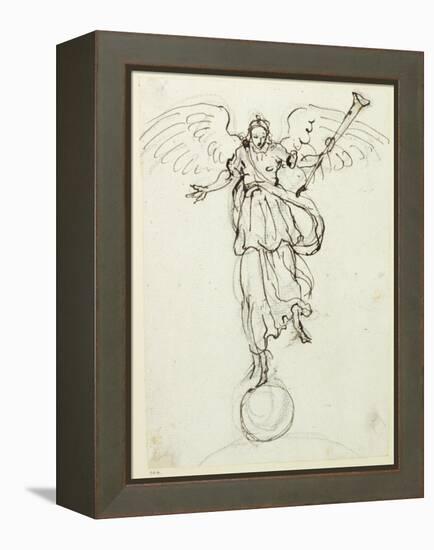 Fame, Preliminary Sketch, C.1631-Inigo Jones-Framed Premier Image Canvas