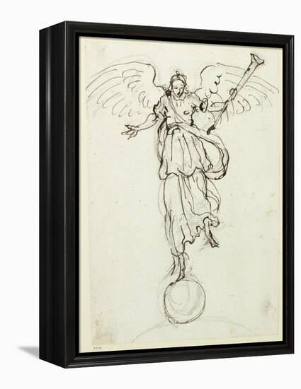 Fame, Preliminary Sketch, C.1631-Inigo Jones-Framed Premier Image Canvas
