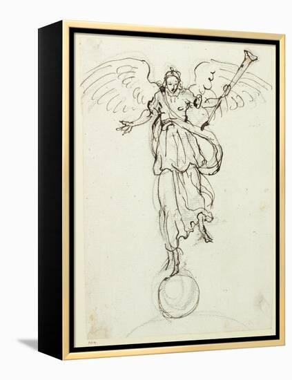 Fame, Preliminary Sketch, C.1631-Inigo Jones-Framed Premier Image Canvas