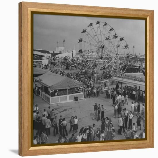 Families Enjoying the Texas State Fair-Cornell Capa-Framed Premier Image Canvas