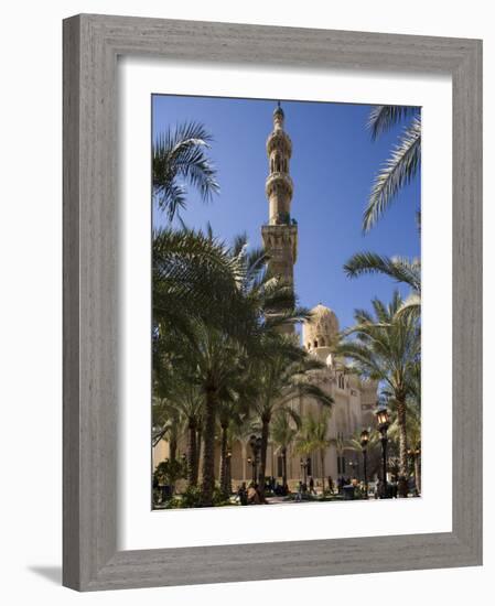 Families Relax after Prayers in Tree-Lined Garden of Abu Al-Abbas, Al-Mursi Mosque, Alexandria-Julian Love-Framed Photographic Print