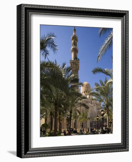 Families Relax after Prayers in Tree-Lined Garden of Abu Al-Abbas, Al-Mursi Mosque, Alexandria-Julian Love-Framed Photographic Print