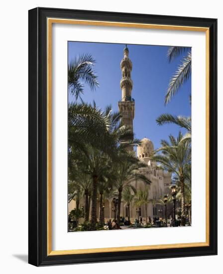 Families Relax after Prayers in Tree-Lined Garden of Abu Al-Abbas, Al-Mursi Mosque, Alexandria-Julian Love-Framed Photographic Print