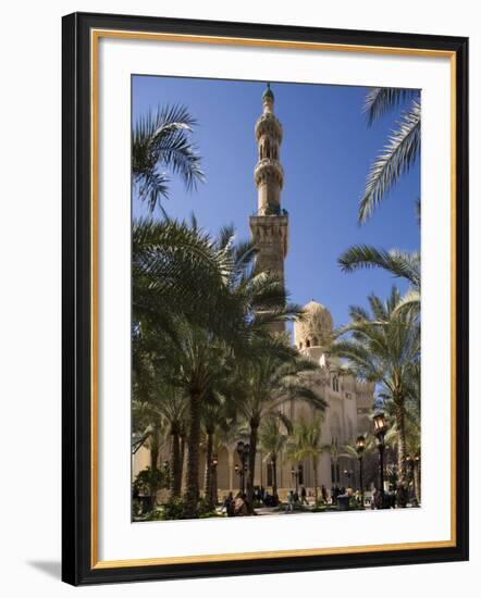 Families Relax after Prayers in Tree-Lined Garden of Abu Al-Abbas, Al-Mursi Mosque, Alexandria-Julian Love-Framed Photographic Print