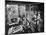 Family and Friends Sitting in a Modern Home, with Lots of Glass-Walter Sanders-Mounted Photographic Print