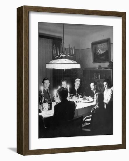 Family and their Guests Having Passover Eve Seder-null-Framed Photographic Print