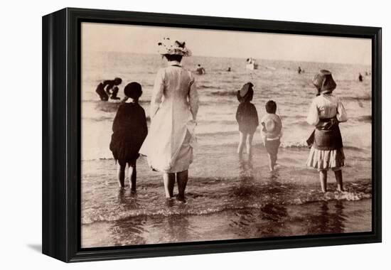Family at the Beach, 1890-null-Framed Premier Image Canvas