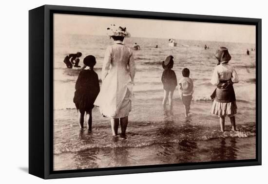 Family at the Beach, 1890-null-Framed Premier Image Canvas