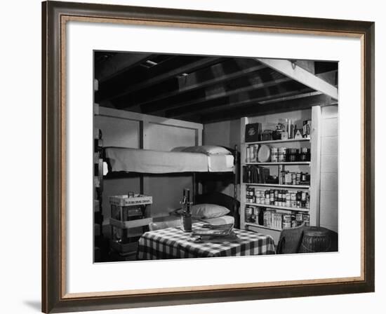 Family Basement Fallout Shelter-null-Framed Photo