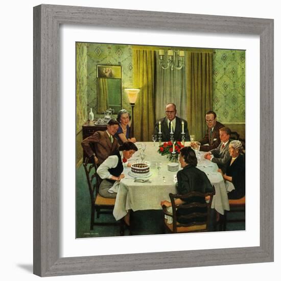 "Family Birthday Party", March 15, 1952-John Falter-Framed Giclee Print