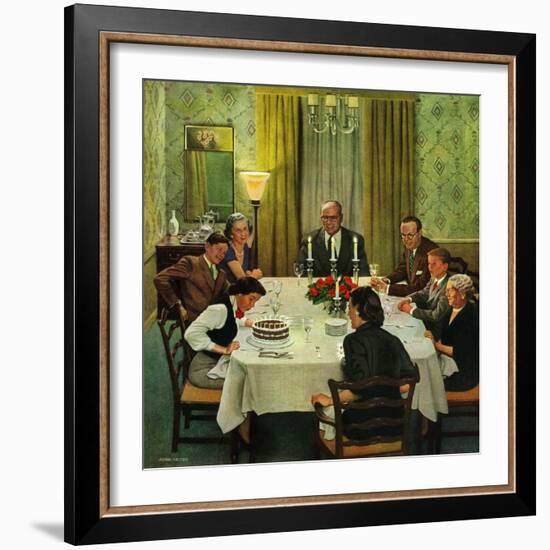 "Family Birthday Party", March 15, 1952-John Falter-Framed Giclee Print