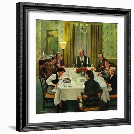 "Family Birthday Party", March 15, 1952-John Falter-Framed Giclee Print