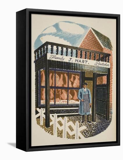 Family Butcher-Eric Ravilious-Framed Premier Image Canvas