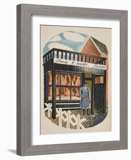 Family Butcher-Eric Ravilious-Framed Giclee Print