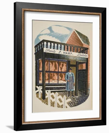 Family Butcher-Eric Ravilious-Framed Giclee Print