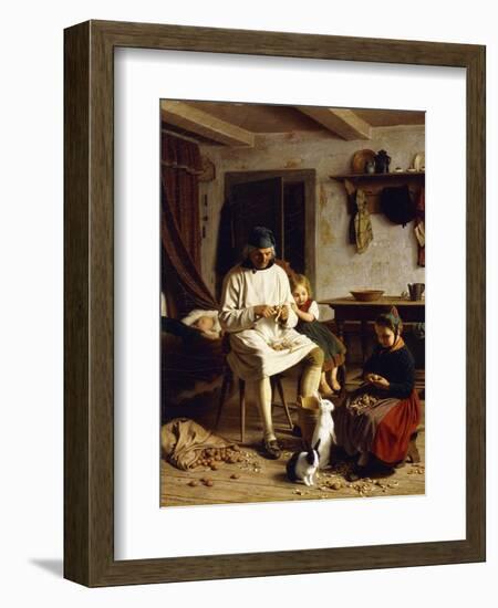 Family Chores, 1859-Friedrich Edouard Meyerheim-Framed Giclee Print