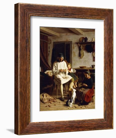 Family Chores, 1859-Friedrich Edouard Meyerheim-Framed Giclee Print