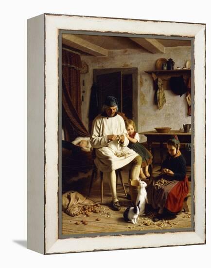 Family Chores, 1859-Friedrich Edouard Meyerheim-Framed Premier Image Canvas