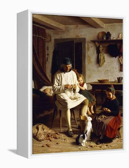 Family Chores, 1859-Friedrich Edouard Meyerheim-Framed Premier Image Canvas