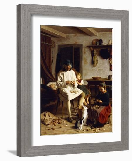 Family Chores, 1859-Friedrich Edouard Meyerheim-Framed Giclee Print