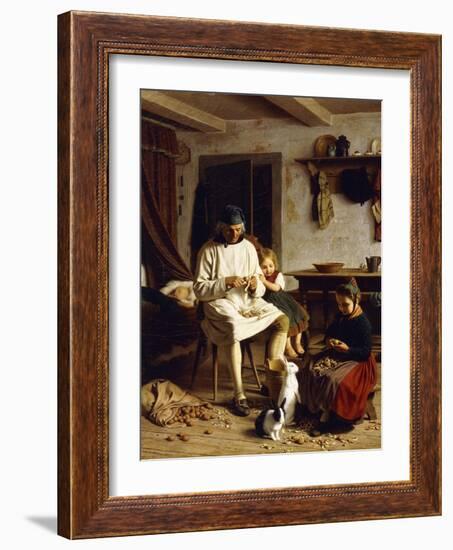 Family Chores, 1859-Friedrich Edouard Meyerheim-Framed Giclee Print