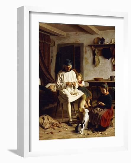 Family Chores, 1859-Friedrich Edouard Meyerheim-Framed Giclee Print