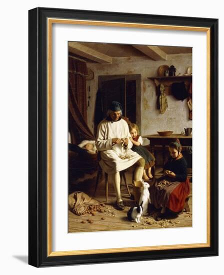 Family Chores, 1859-Friedrich Edouard Meyerheim-Framed Giclee Print