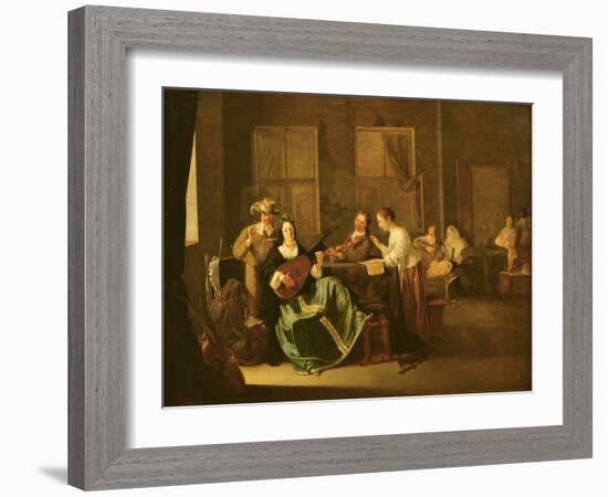 Family Concert, or Music Party (Oil on Canvas)-Jacob Duck-Framed Giclee Print