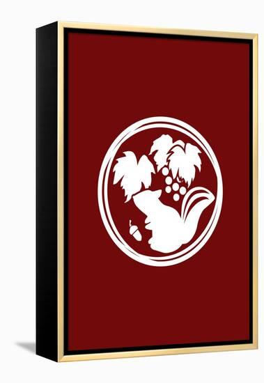 Family Crest Style Burgundy-Ikuko Kowada-Framed Premier Image Canvas