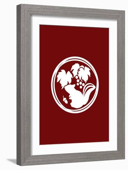 Family Crest Style Burgundy-Ikuko Kowada-Framed Giclee Print