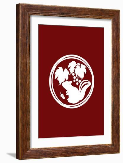 Family Crest Style Burgundy-Ikuko Kowada-Framed Giclee Print