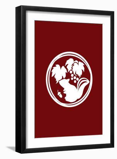 Family Crest Style Burgundy-Ikuko Kowada-Framed Giclee Print