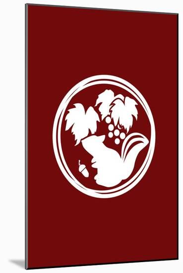 Family Crest Style Burgundy-Ikuko Kowada-Mounted Giclee Print