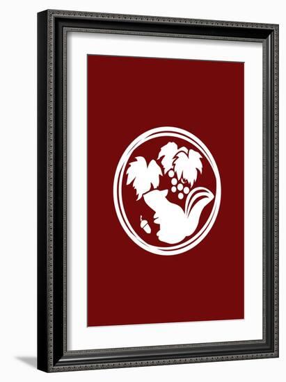 Family Crest Style Burgundy-Ikuko Kowada-Framed Giclee Print