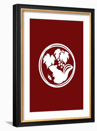 Family Crest Style Burgundy-Ikuko Kowada-Framed Giclee Print