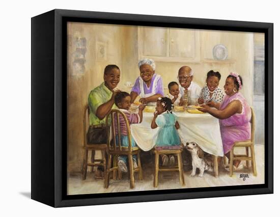 Family Dinner-Dianne Dengel-Framed Premier Image Canvas