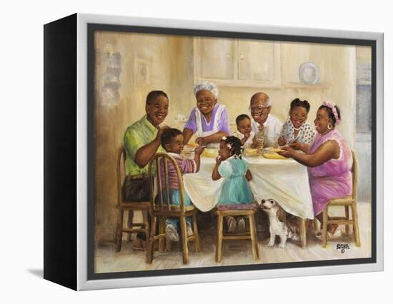 Family Dinner-Dianne Dengel-Framed Premier Image Canvas