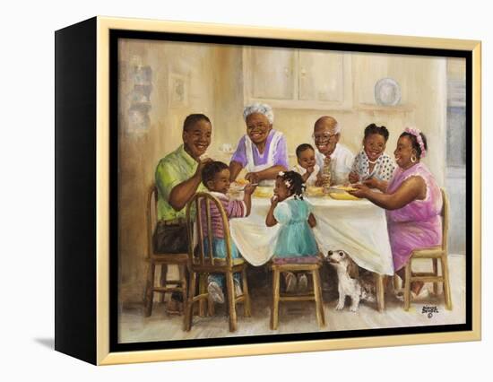 Family Dinner-Dianne Dengel-Framed Premier Image Canvas