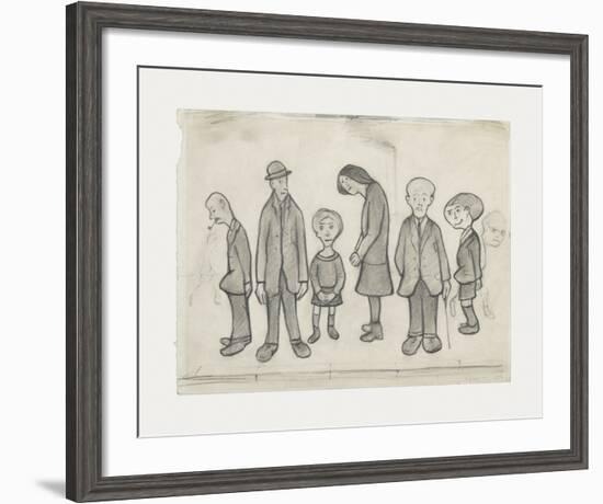 Family Group, 1956-Laurence Stephen Lowry-Framed Premium Giclee Print