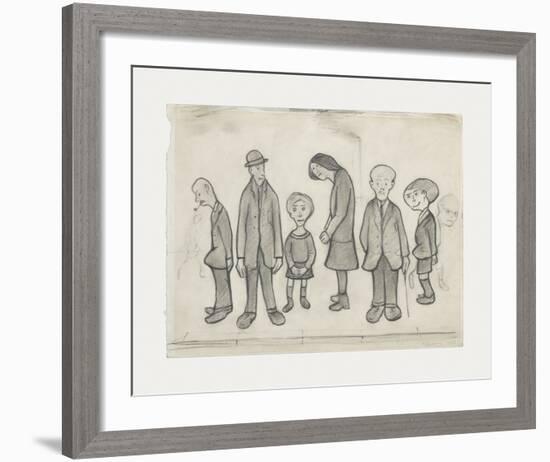 Family Group, 1956-Laurence Stephen Lowry-Framed Premium Giclee Print