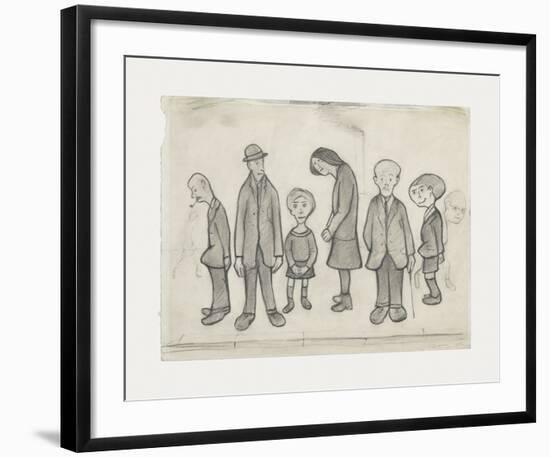 Family Group, 1956-Laurence Stephen Lowry-Framed Premium Giclee Print