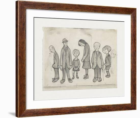 Family Group, 1956-Laurence Stephen Lowry-Framed Premium Giclee Print